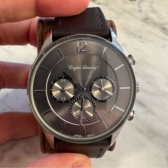 English Laundry Men’s Watch with chocolate band - Picture 1 of 2